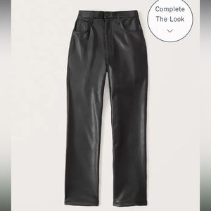 NWOT Abercrombie & Fitch Straight Leg Leather pants (curve love edition)